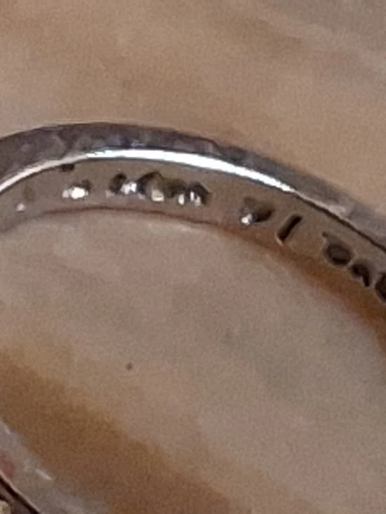 10k Pavé Crystal Half-Set Band Ring in Silver - Picture 7 of 9